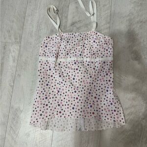 Polka Dot Sleeveless Top